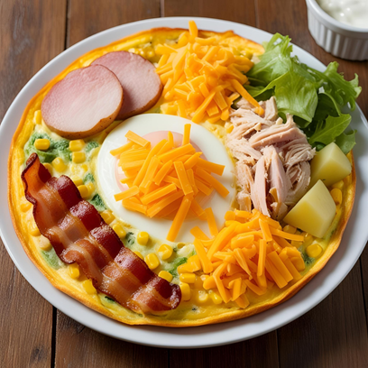 Omelete com Cheddar